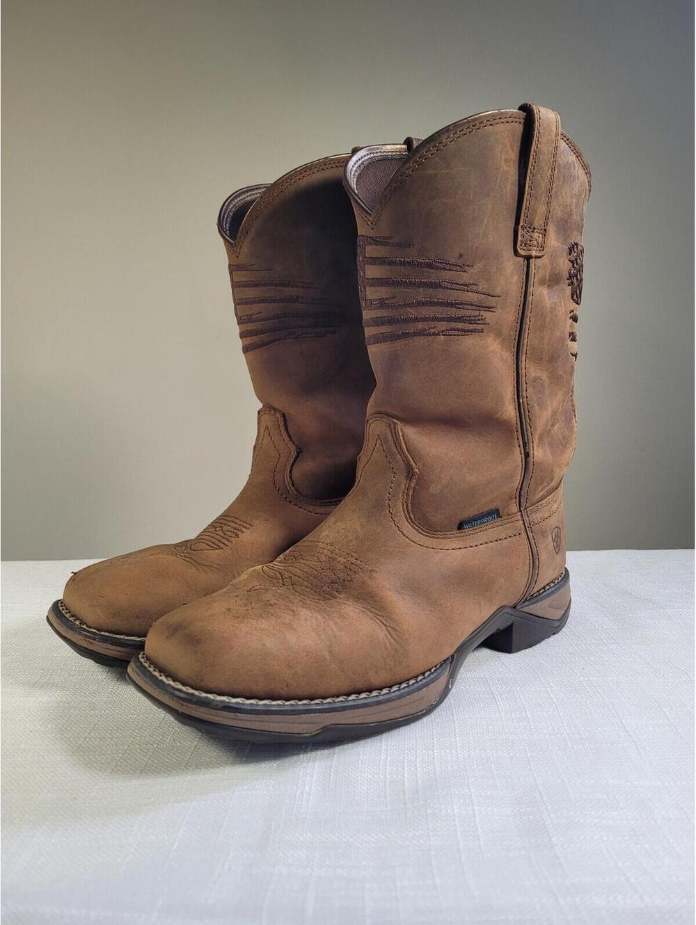 Wmns ARIAT Anthem Patriot Waterproof Western Work Boot 7 1/2 C